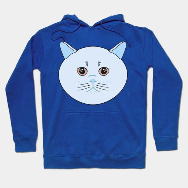 cool blue cat Hoodie by mkbl